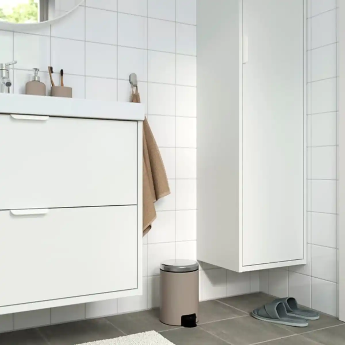 Bild 4 von EKOLN Abfalleimer, beige, 3 l