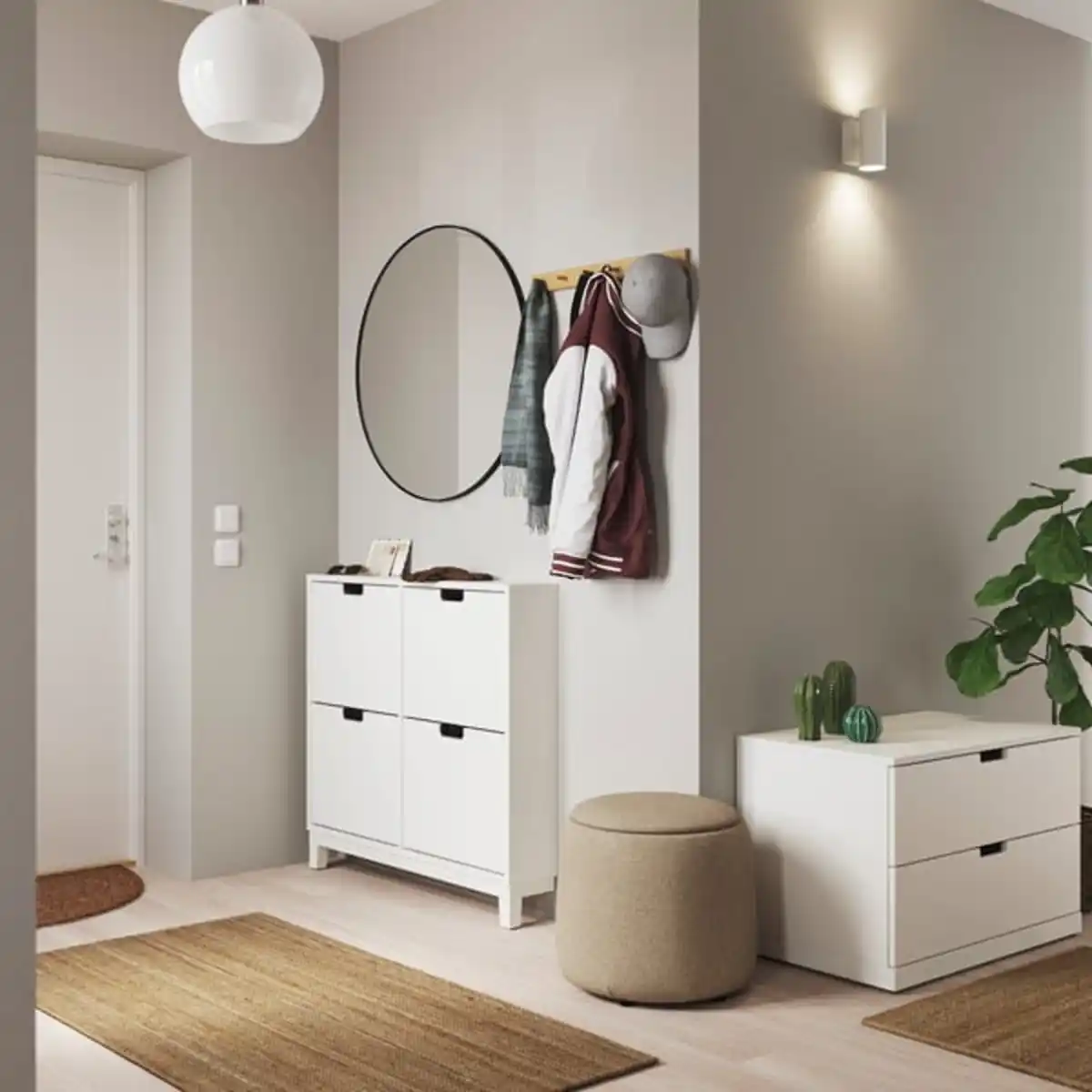Bild 2 von STÄLL / NORDLI Flur-Set, 2-tlg., weiß