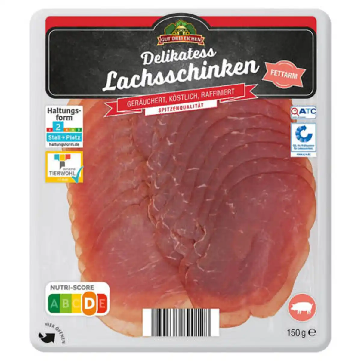 Bild 1 von GUT DREI EICHEN Lachsschinken-Aufschnitt 150 g, Klassik