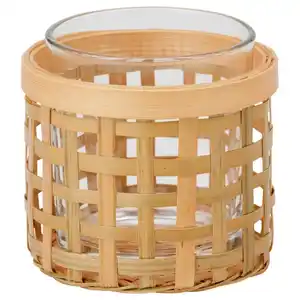 PÅVEFINK Teelichthalter, Bambus, 8 cm
