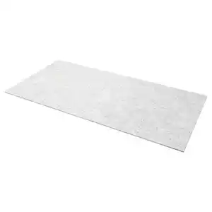 LOCKEBO Maßarbeitsplatte, weiß/grau glänzendes Steinmuster/Glaskomposit, 1 m²x2.0 cm