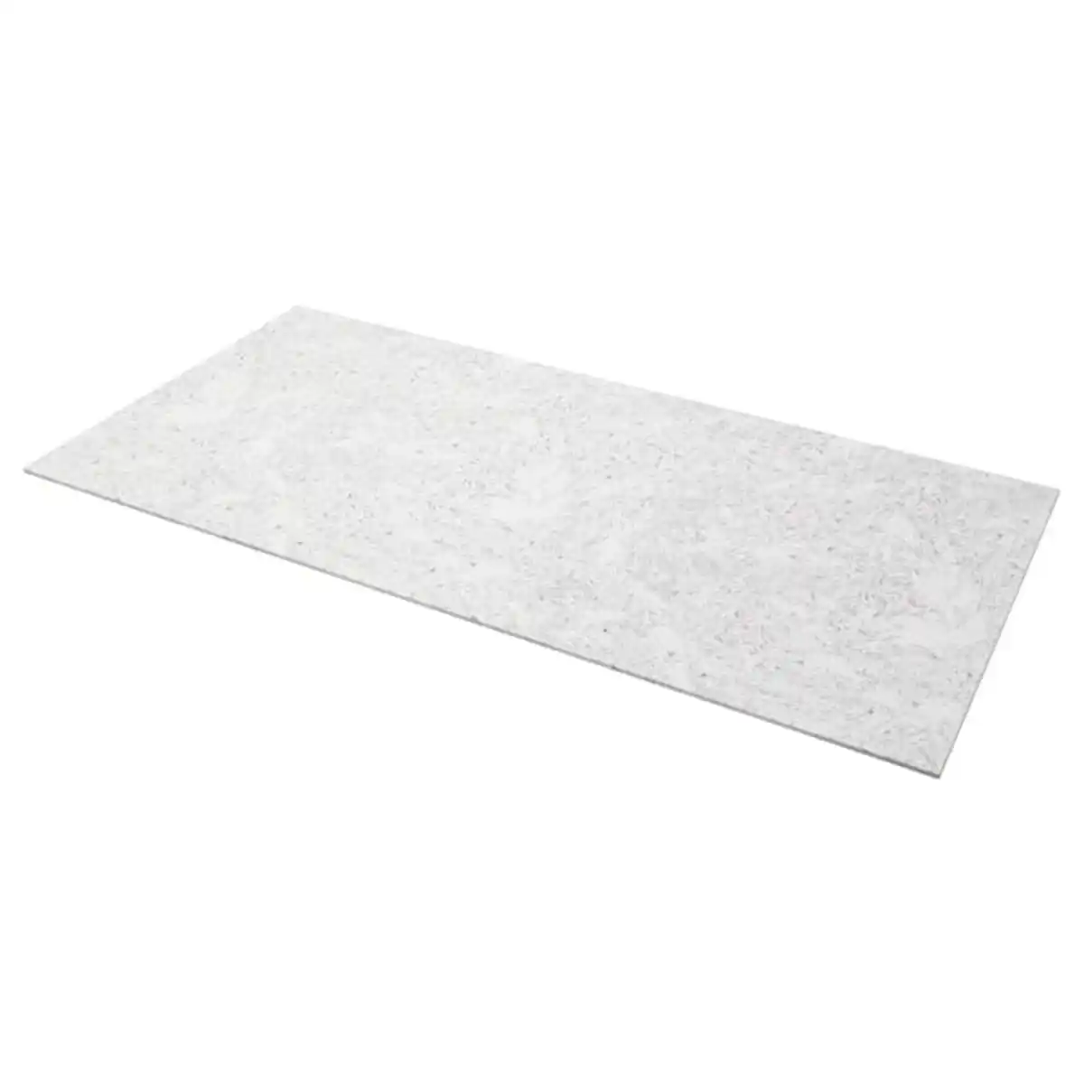 Bild 1 von LOCKEBO Maßarbeitsplatte, weiß/grau glänzendes Steinmuster/Glaskomposit, 1 m²x2.0 cm