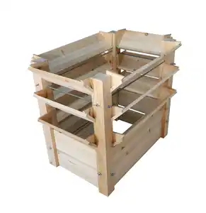 Hochbeet XL aus Naturholz, ca. 90 x 65 x 73 cm - Natur