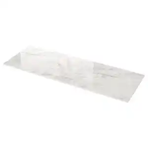 MÖCKLARP Maßarbeitsplatte, elfenbeinweiß poliert marmoriert/Porzellankomposit, 1 m²x2.0 cm