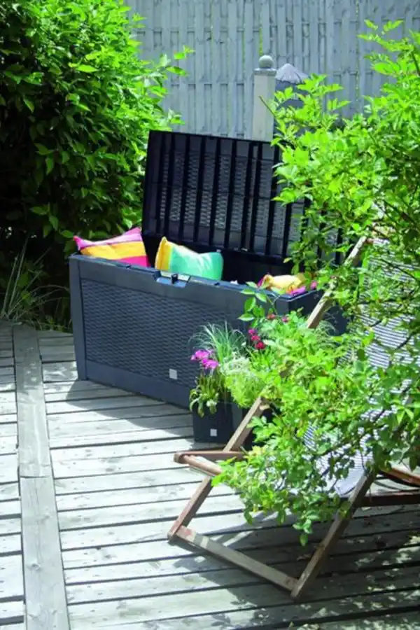 Bild 3 von Auflagenbox in Rattanoptik, ca. 119 x 48 x 60 cm, 310L - Anthrazit