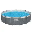 Bild 3 von BESTWAY Pool, Komplett-Set mit Filterpumpe Ø 457 x 107 cm, LED-Design, rund