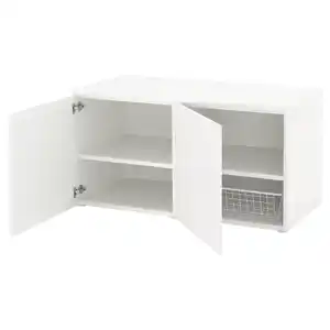 PLATSA Banktruhe, weiß/Sannidal weiß, 120x57x63 cm
