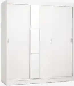 Kleiderschrank ODDER 179x201 3 Schiebetüren m/Spiegel weiß