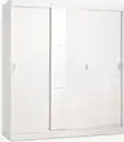 Bild 1 von Kleiderschrank ODDER 179x201 3 Schiebetüren m/Spiegel weiß