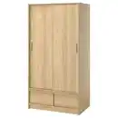 Bild 1 von ANKARUDDEN Kleiderschrank mit Schiebetüren, Eichenachbildung, 98x60x190 cm