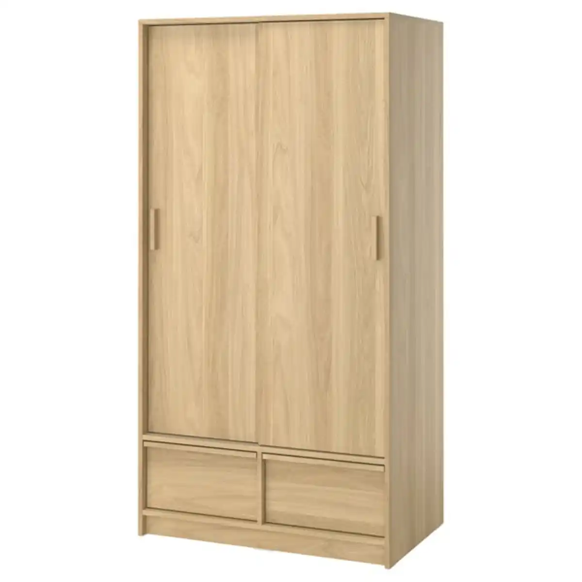 Bild 1 von ANKARUDDEN Kleiderschrank mit Schiebetüren, Eichenachbildung, 98x60x190 cm