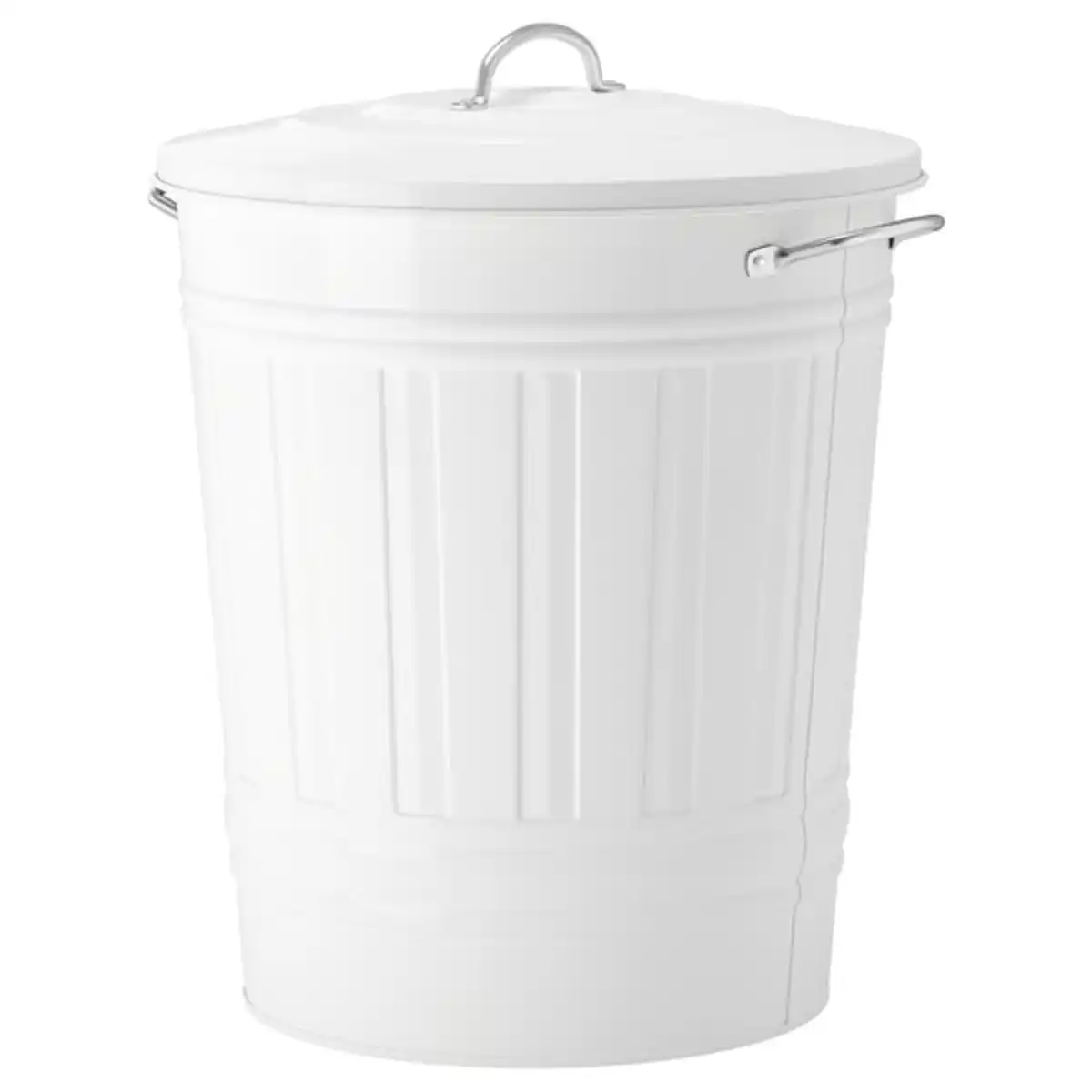 Bild 1 von KNODD Tonne mit Deckel, weiß, 40 l