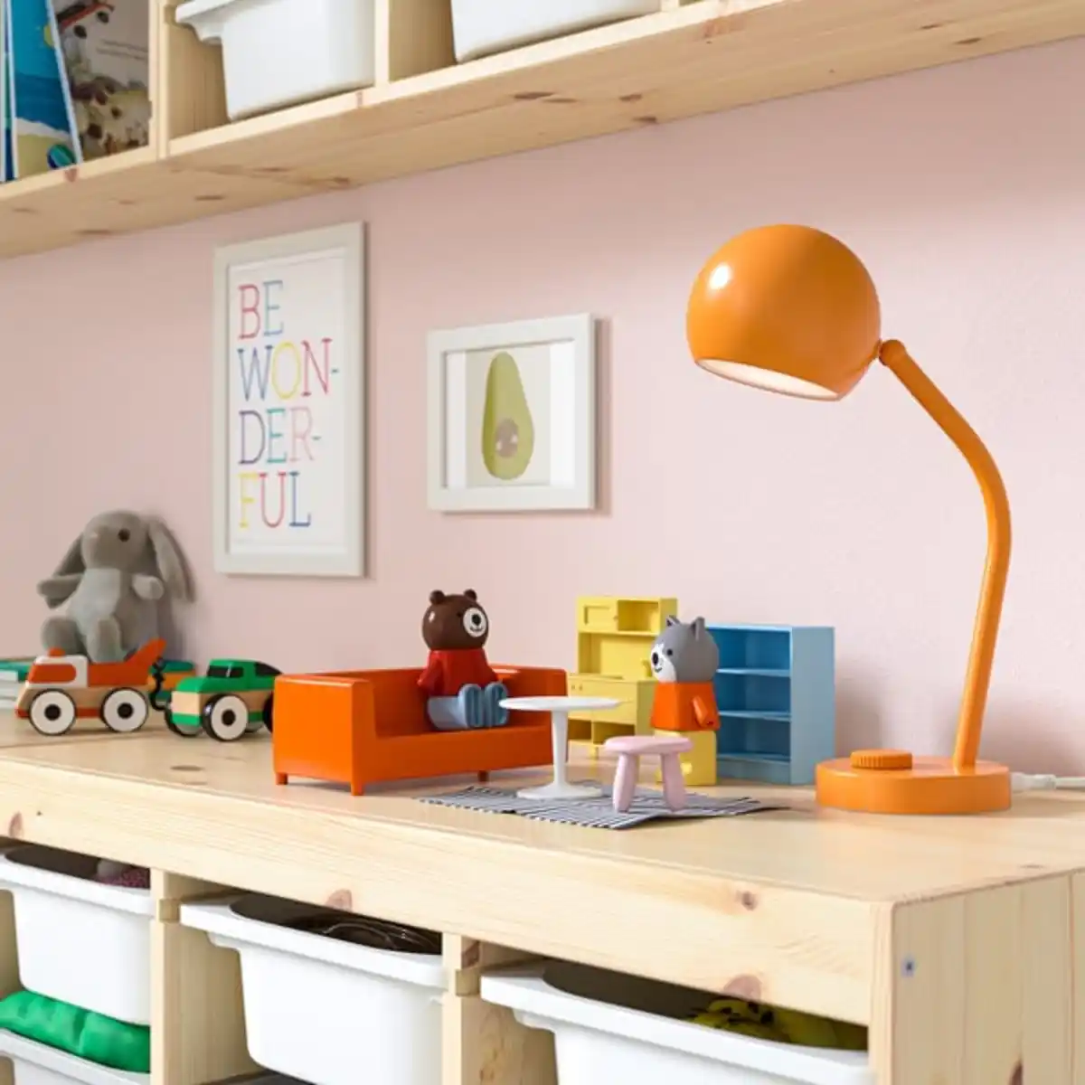 Bild 3 von KORVSNÖRE Schreibtischleuchte, LED, dimmbar/orange