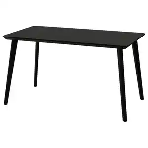 LISABO Tisch, schwarz/Eschenfurnier, 140x78 cm