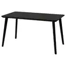 Bild 1 von LISABO Tisch, schwarz/Eschenfurnier, 140x78 cm
