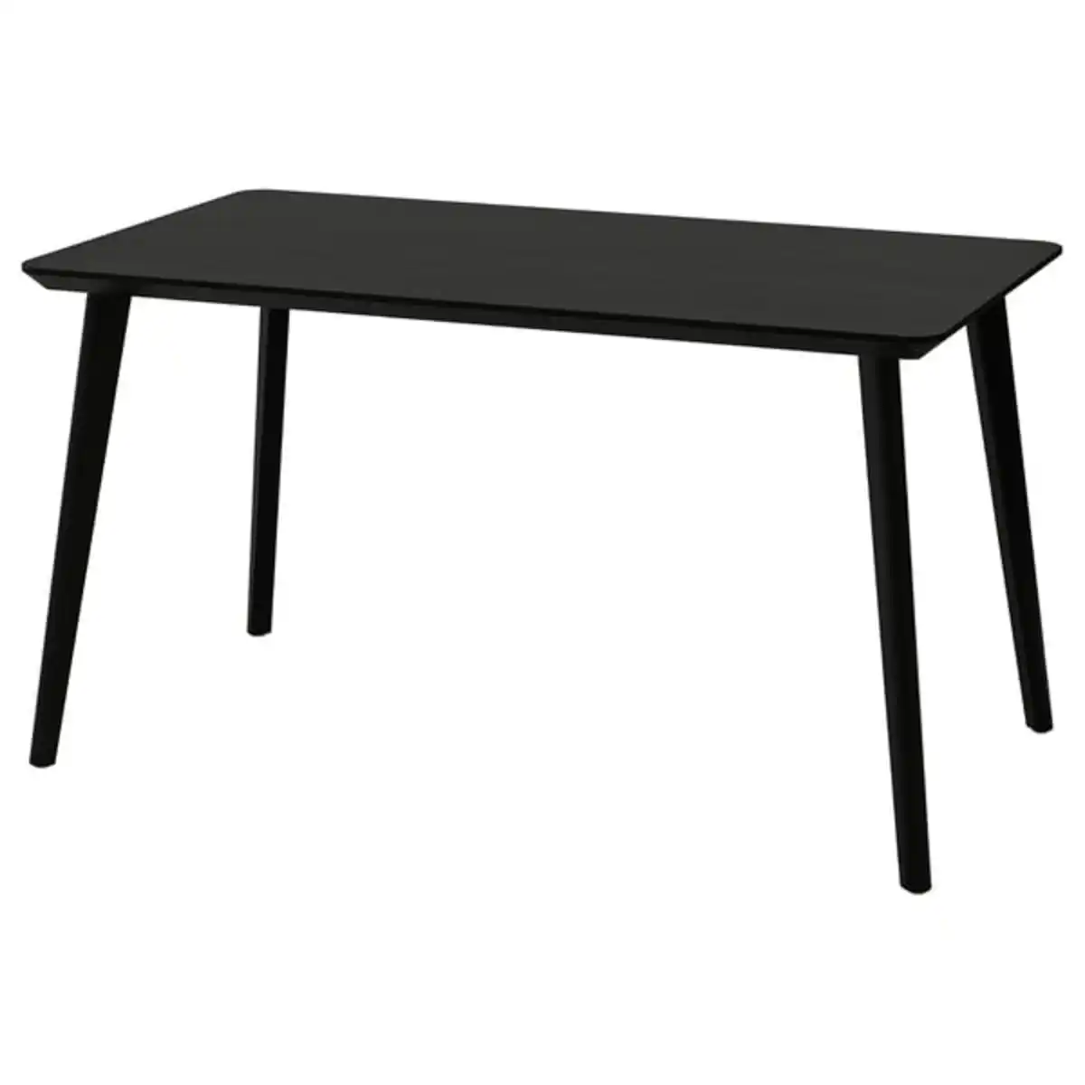 Bild 1 von LISABO Tisch, schwarz/Eschenfurnier, 140x78 cm