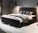 Bild 2 von Boxspringbett ROTTERDAM PLUS mit Taschenfederkernmatratze, ca. 180 x 200 cm – Schwarz