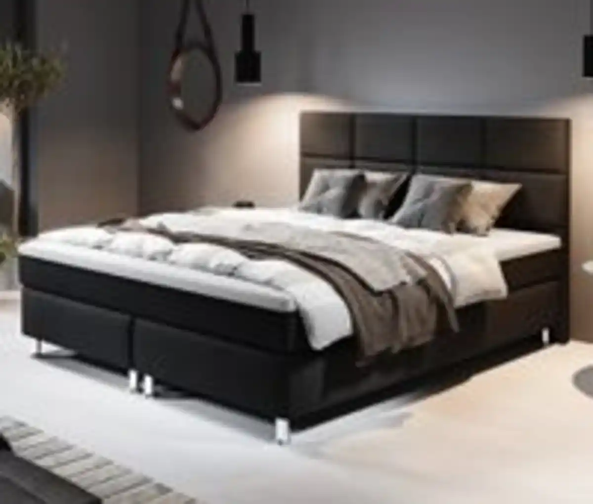 Bild 2 von Boxspringbett ROTTERDAM PLUS mit Taschenfederkernmatratze, ca. 180 x 200 cm – Schwarz