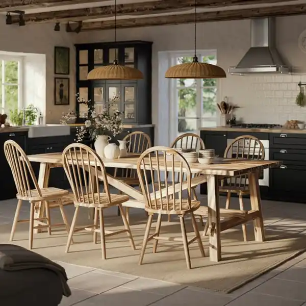 Bild 3 von SKOGSTA / SKOGSTA Tisch und 6 Stühle, Akazie/Akazie, 235 cm