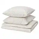 Bild 1 von BANDKNIPPE Bettwäsche-Set, 3-teilig, weiß/beige, 240x220/80x80 cm
