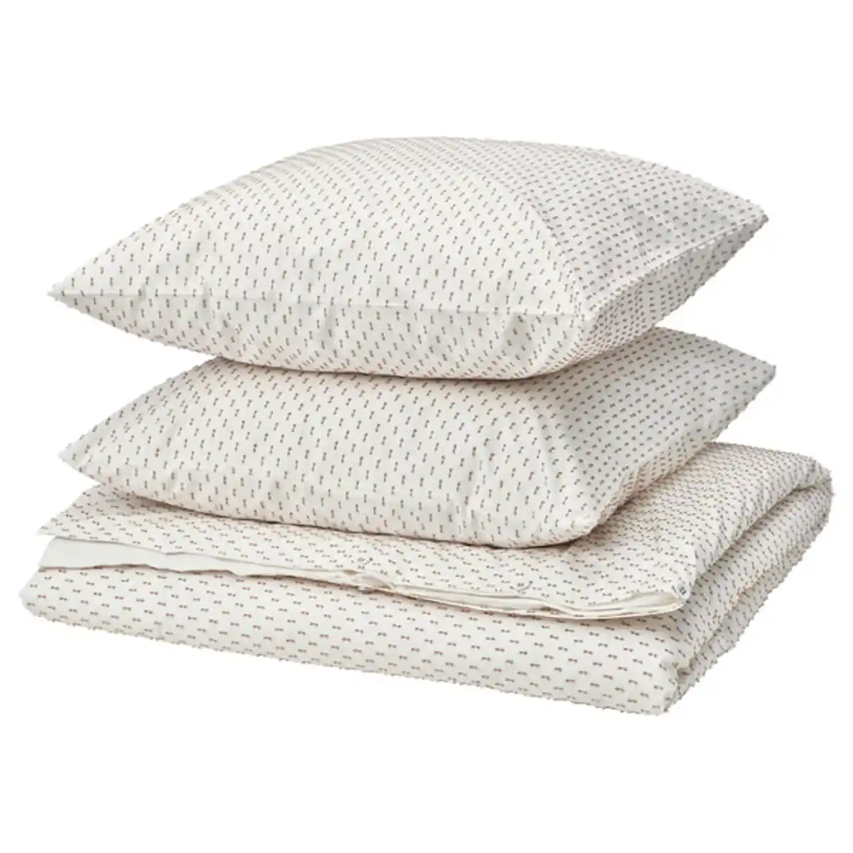 Bild 1 von BANDKNIPPE Bettwäsche-Set, 3-teilig, weiß/beige, 240x220/80x80 cm