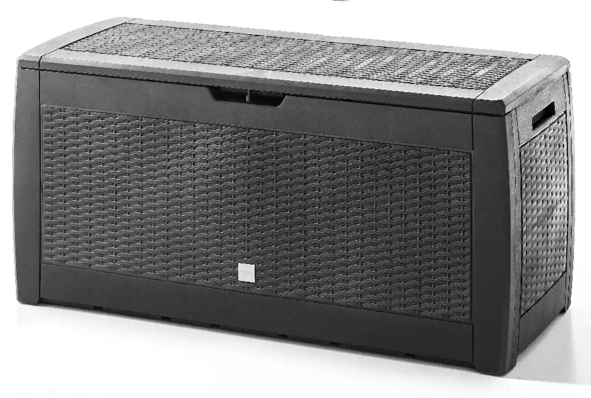 Bild 1 von Auflagenbox in Rattanoptik, ca. 119 x 48 x 60 cm, 310L - Anthrazit