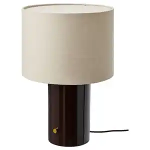 HALGATT Tischleuchte, dimmbar beige/braun Keramik, 49 cm