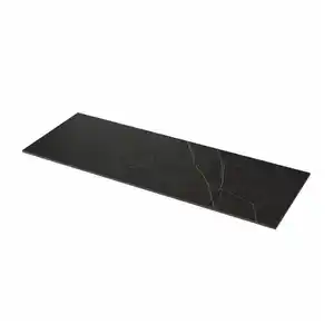 MÖCKLARP Maßarbeitsplatte, matt schwarz/braun/marmoriert Porzellankomposit, 1 m²x2.0 cm