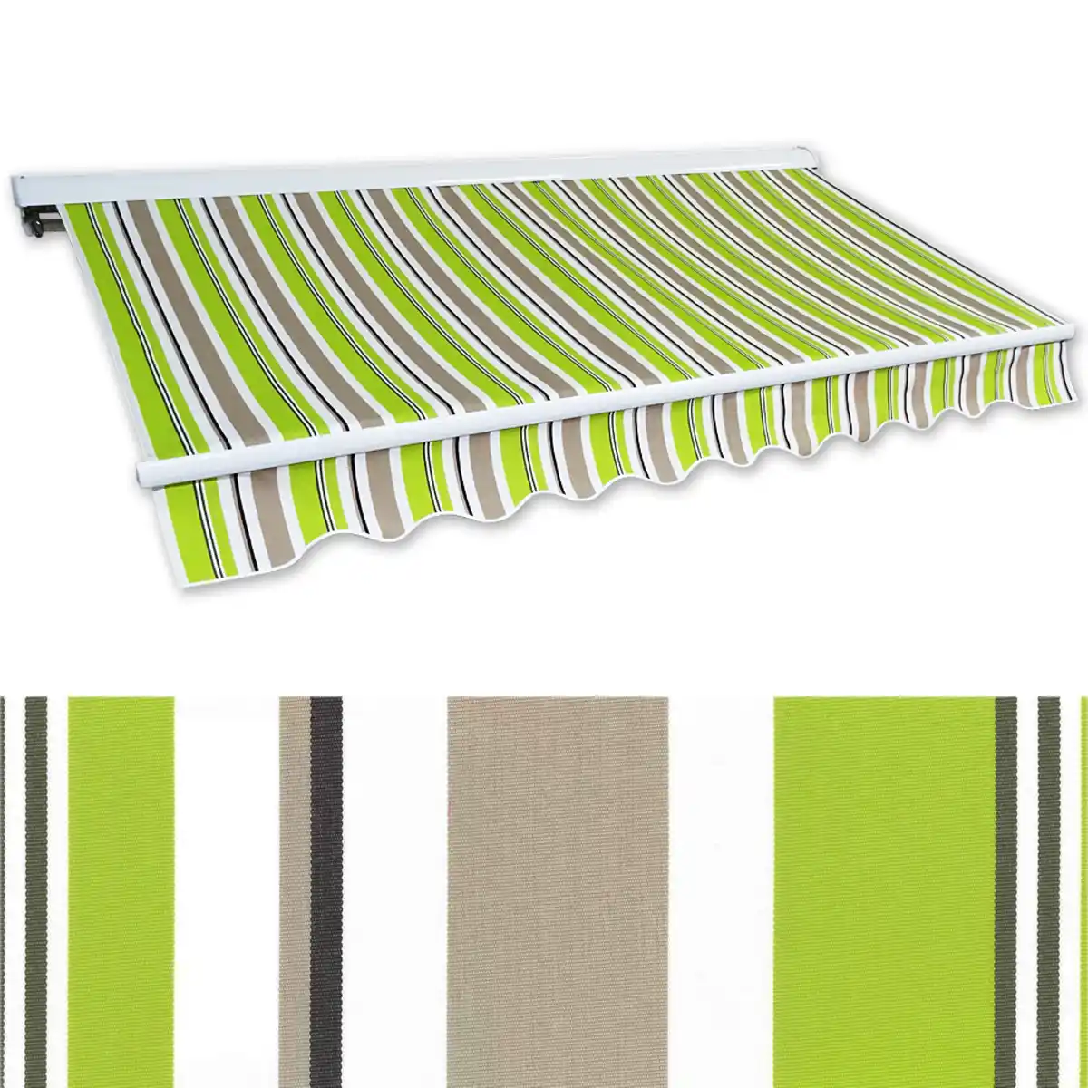 Bild 1 von Kassetten-Markise (BW23000) 1,95x1,5m gr.-br. ges.