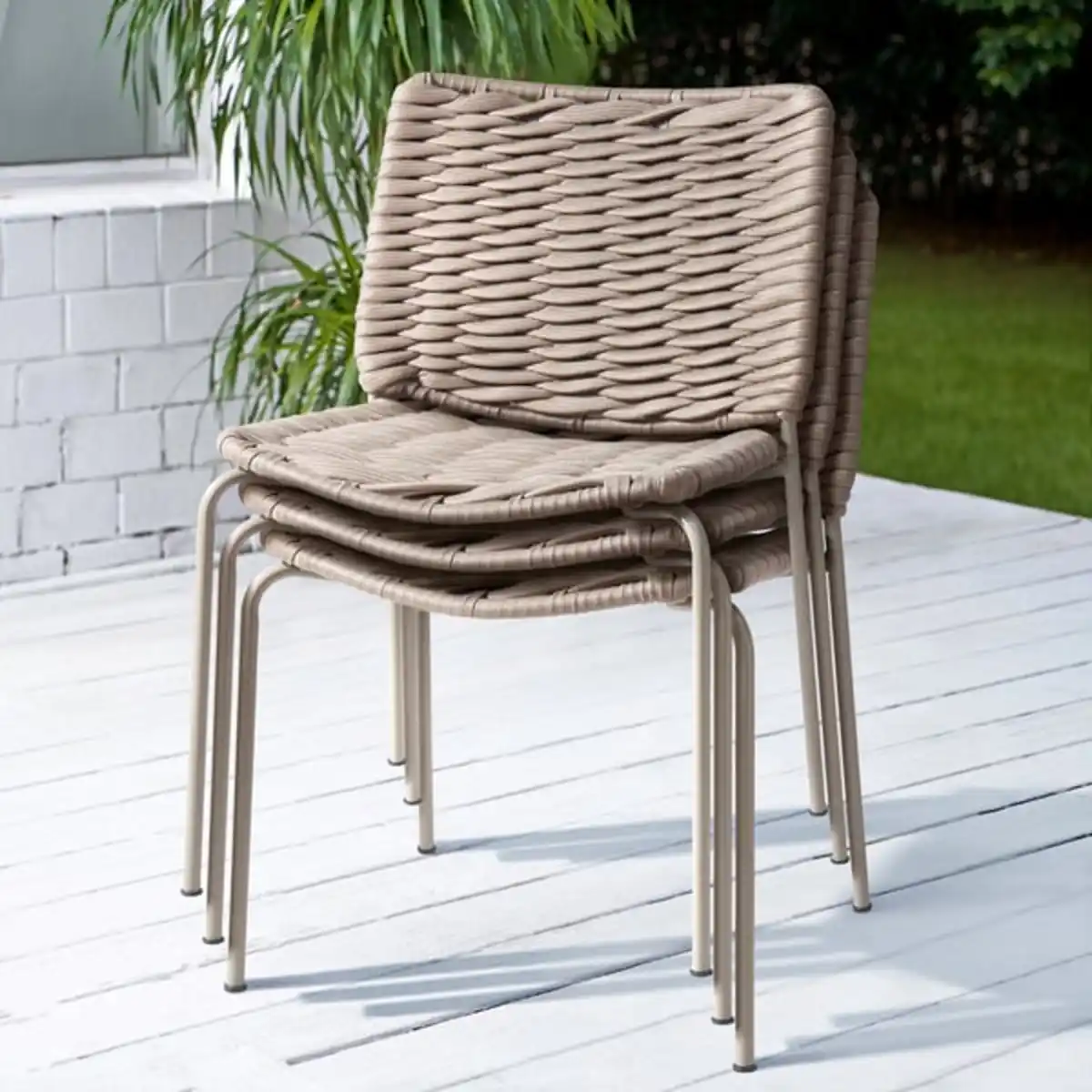Bild 3 von SEGERÖN / TEGELÖN Tisch und 6 Stühle, für draußen weiß/beige/beige