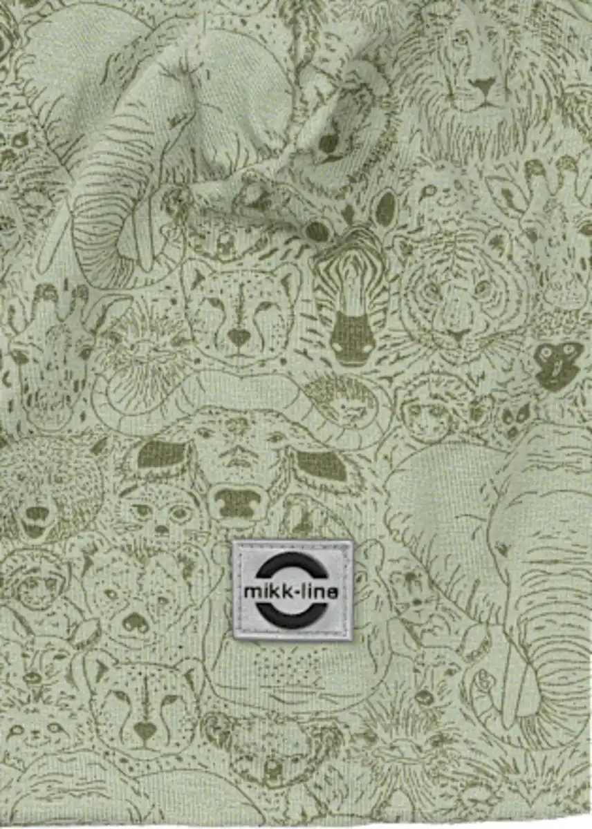 Bild 3 von Mikk-Line Mütze mit Tier-Muster, grün, Gr. 86/92, 1 St