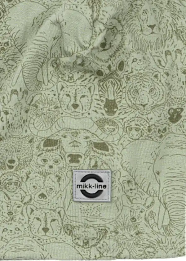 Bild 3 von Mikk-Line Mütze mit Tier-Muster, grün, Gr. 86/92, 1 St