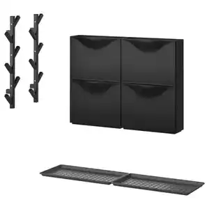 TRONES / BAGGMUCK Flur-Set, 6-tlg., schwarz/grau