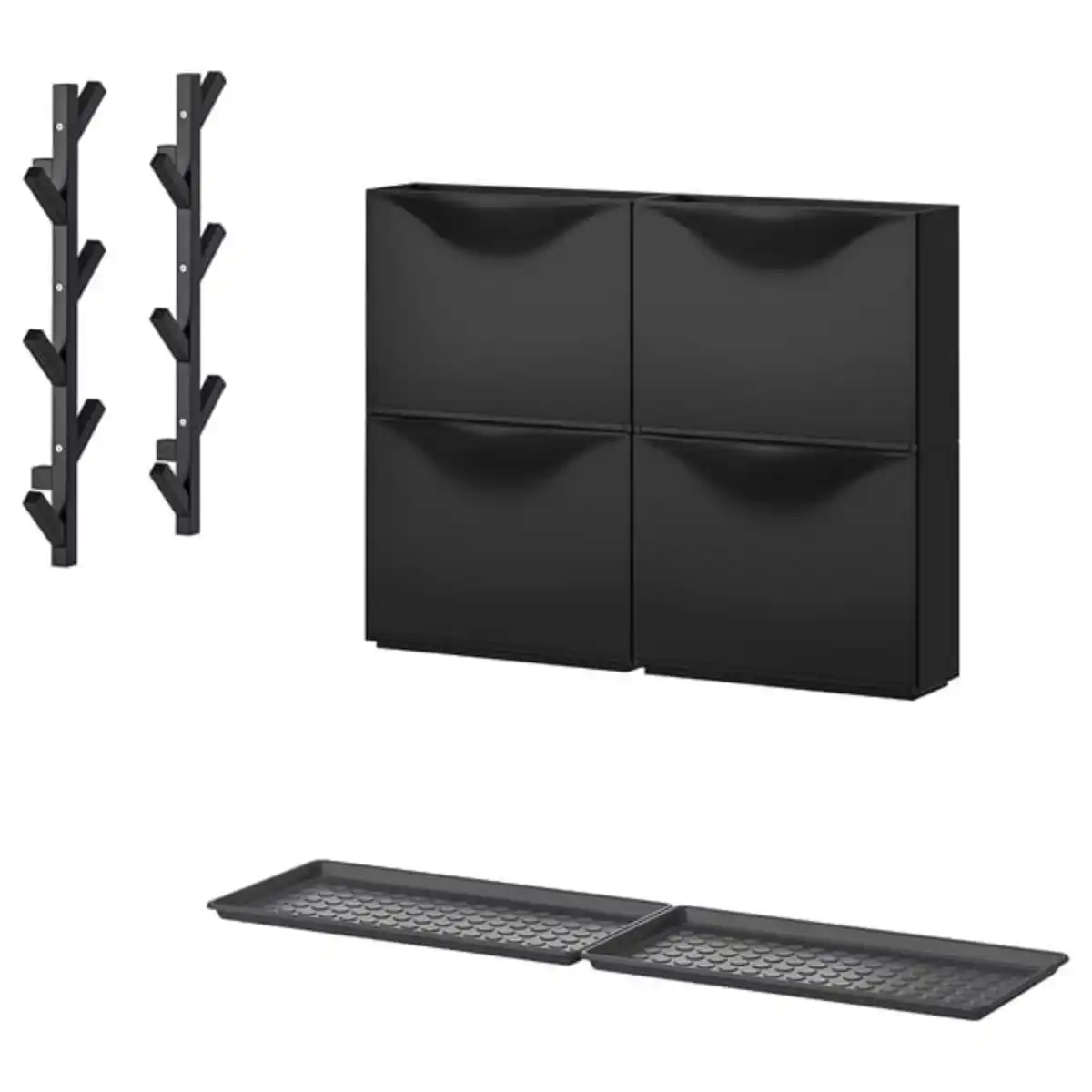 Bild 1 von TRONES / BAGGMUCK Flur-Set, 6-tlg., schwarz/grau