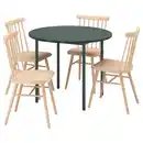 Bild 1 von IKEA PS 2026 / HÖGVED Tisch und 4 Stühle, grün/Kiefer, 96 cm