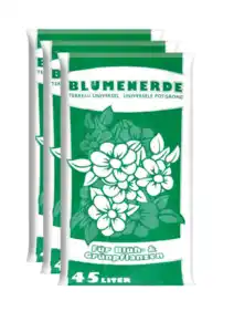 3 Sack Blumenerde 45 Liter