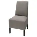 Bild 1 von BERGMUND Stuhl mit halblangem Bezug, schwarz/Nolhaga grau/beige