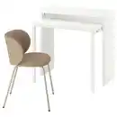 Bild 1 von LÄNGDHOPP / KRYLBO Schreibtisch und Stuhl, weiß/dunkelbeige