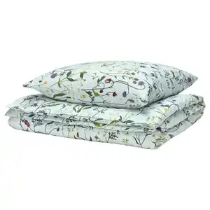 MATTOXBÄR Bettwäsche-Set, 2-teilig, blassblau/Blumenmuster, 140x200/80x80 cm