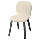 Bild 1 von SKÅLSTA Stuhl, Knäbäck beige/profiliertes Metall/schwarzgrau