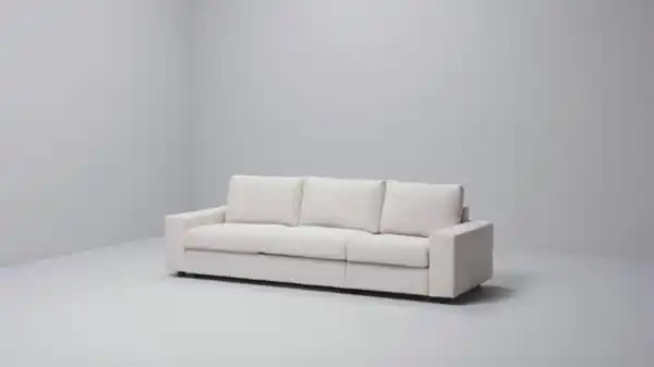 Bild 2 von VIMLE 3er-Bettsofa, mit breiten Armlehnen/Lejde grau/schwarz