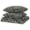 Bild 1 von DAGGBJÖRNBÄR Bettwäsche-Set, 3-teilig, dunkelgrün/Blumenmuster, 240x220/80x80 cm
