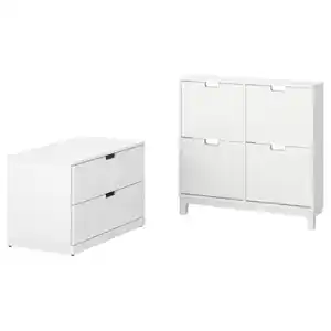 STÄLL / NORDLI Flur-Set, 2-tlg., weiß