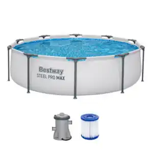 BESTWAY Rundpool »Steel Pro Max™«, grau, ØxH: 305 x 76 cm