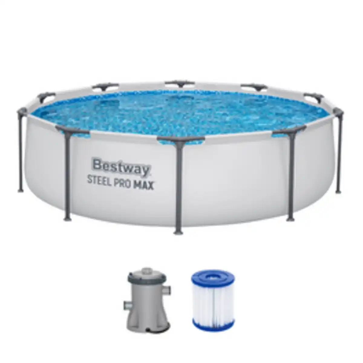 Bild 1 von BESTWAY Rundpool »Steel Pro Max™«, grau, ØxH: 305 x 76 cm