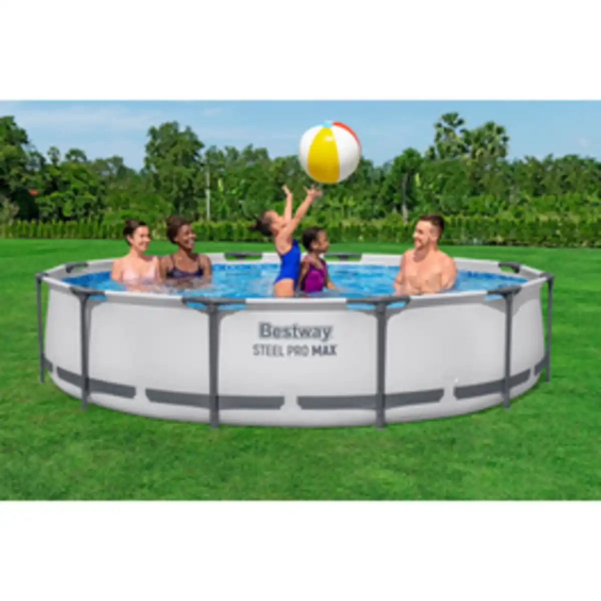 Bild 2 von BESTWAY Rundpool »Steel Pro Max™«, grau, ØxH: 366 x 76 cm