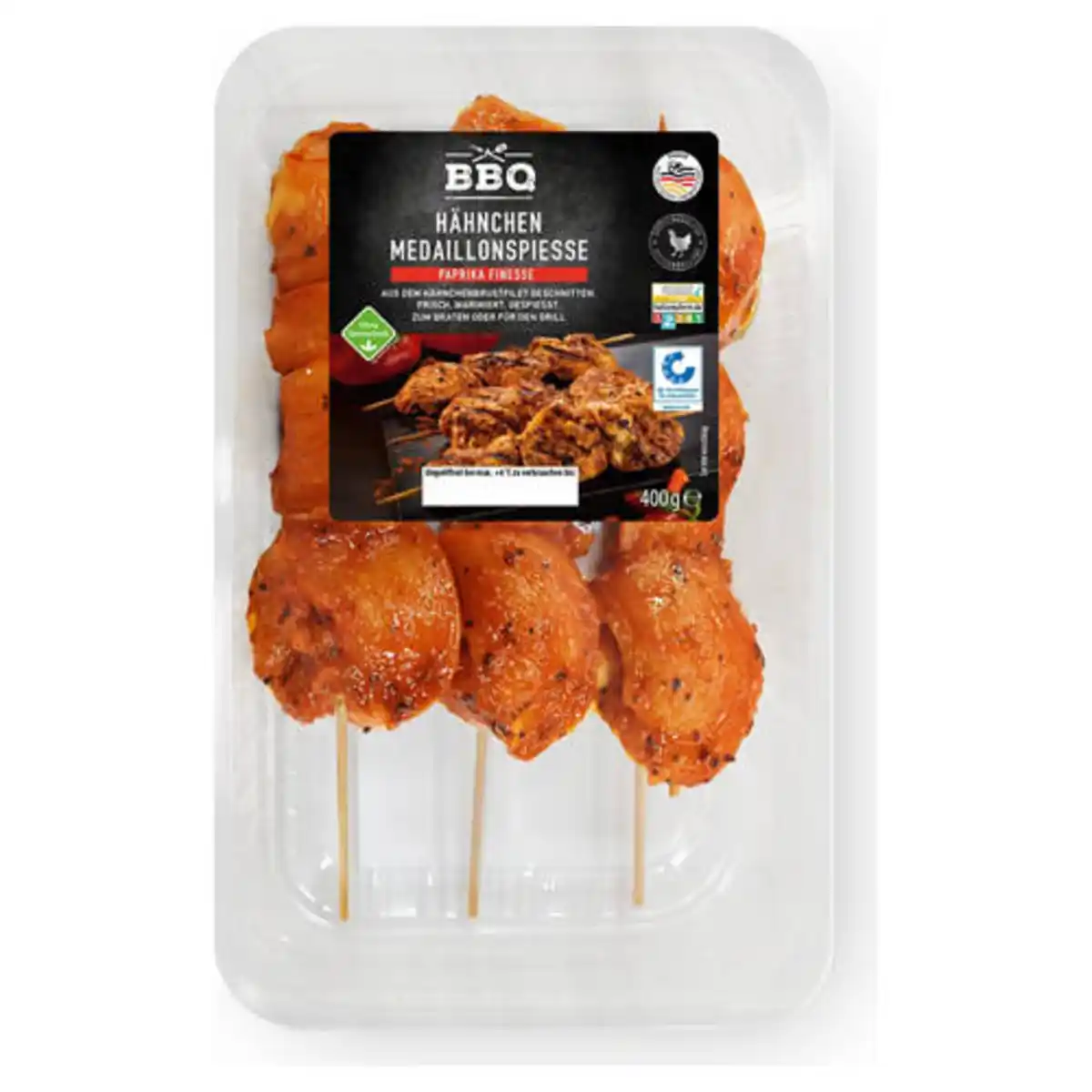 Bild 1 von BBQ Hähnchen-Medaillonspieß 400 g, Paprika-Finesse