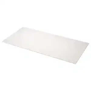 LOCKEBO Maßarbeitsplatte, weiß Quarzmuster/Glaskomposit, 1 m²x2.0 cm