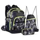 Bild 1 von LIVE IN STYLE Schultaschen-Set, Schwarz Fußball