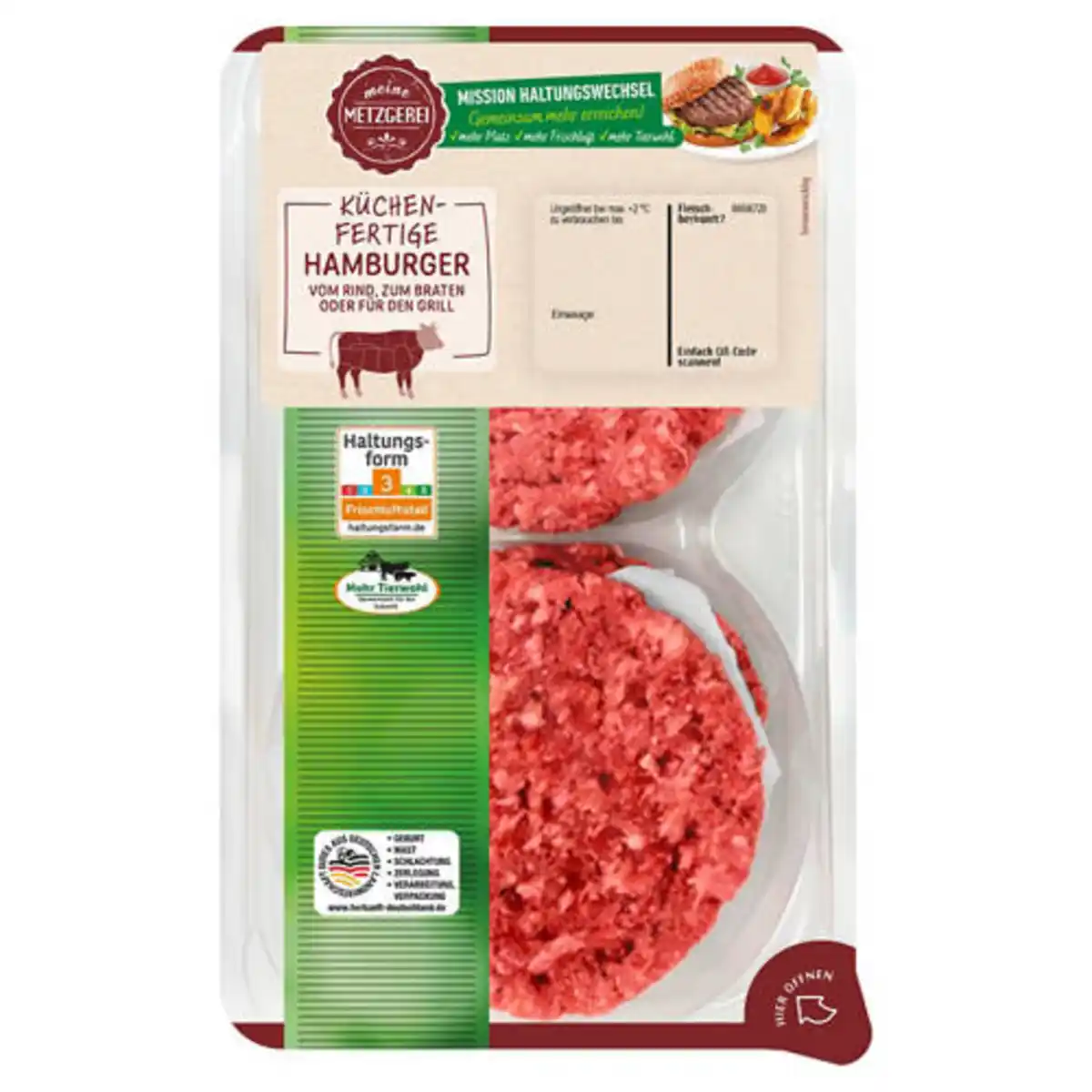 Bild 1 von · FAIR&GUT · Rind Hamburger 400 g